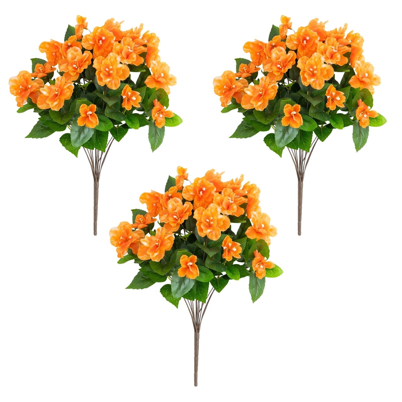 19" UV Resistant Artificial Azalea Bushes, 3ct.